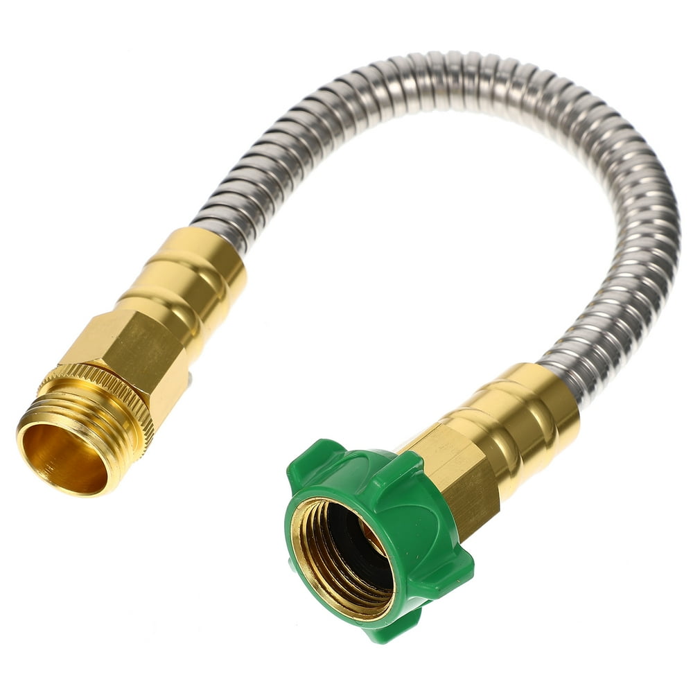HLONK Water Pipe Extender Water Hose Stainless Garden Hose Faucet Hose Connector Garden Hose 1ft Hose Extension