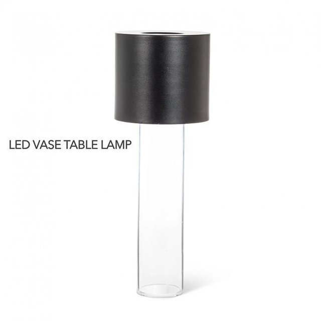 Black Led Table Vase Lamp