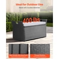 thumbnail image 3 of VEVOR 40Gal Outdoor Storage Bench, PE Rattan Deck Box for Patio & Garden, Outdoor Seat & Storage, 3 of 9