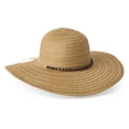 thumbnail image 1 of Time and Tru Women's Straw Floppy Hat, 1 of 2