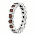 thumbnail image 3 of Sterling Silver Stackable Expressions Garnet Ring Size 10, 3 of 3
