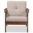 thumbnail image 3 of Bowery Hill Tufted Accent Arm Chair in Gray and Walnut Brown, 3 of 7