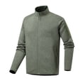 thumbnail image 1 of Lovzfmll Chandail à Capuchon Polartec pour Homme, Haute Élasticité, Fermeture Éclair, Poche, Chaud, Course, Vert Armée, P, 1 of 6