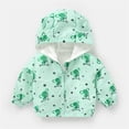 thumbnail image 1 of Toddler Girls Winter Coat Cartoon Printed Solid Color Lightweight Coat Windproof Jacket Spring Clothes 2-3 Years Kids Clothes, 1 of 3