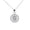 White Gold, variant on Cate & Chloe Blake 18k White Gold Plated Halo Necklace with Simulated Diamond Crystals for Women