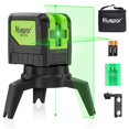 thumbnail image 1 of Laser Level with 2 Plumb Dots - Huepar 2 Plumb Points and 2 Cross Line Alignment Laser Level Tool with 180&deg; Wide Angle, 2 In 1 Multi-Use Green Pl, 1 of 9