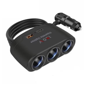 12V Chaussette allume-cigare auto 3 en 1 Adaptateur d'alimentation de sortie du chargeur K4Z3