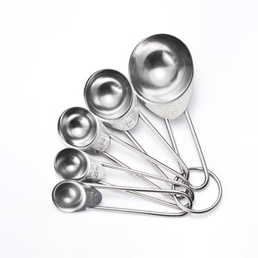 TopLLC Spoons Stainless Steel Measuring Spoon 5-piece Set-kitchen Baking Measuring Spoon-household Coffee Milk Powder Weighing Spoon measuring spoons