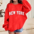thumbnail image 2 of MIASHUI Girls Sweatshirt Tops Letter Prints Crewneck Pullover,Red,4-5 Years, 2 of 5