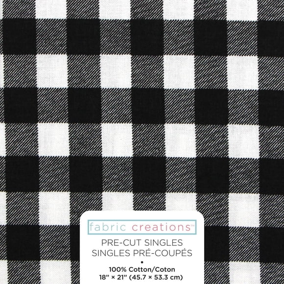 FABRIC CREATIONS Cotton Fat Quarter 45 × 53 cm (18 × 21 in) Buffalo Plaid, 18x21
