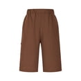 thumbnail image 4 of BLVB Linen Shorts for Women High Waisted Lightweight Bermuda Shorts Side Button Short Beach Vacation Outfits Pockets, 4 of 7