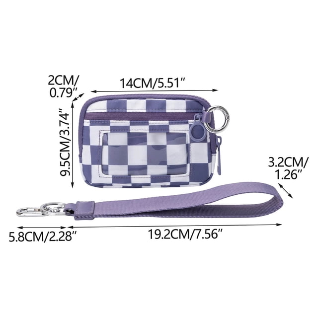 TACILIP Pochette-Poignet Portable Imperméable avec Fente Transparente pour Carte - Série à Carreaux, Organisation et Rangement