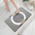 thumbnail image 1 of Meitianfacai Bathroom Floor Mat Microfiber Inkjet Printing Bathroom Absorbent Foot Mat Bedroom Door Mat Non Slip Mat Flocked Carpet Geometric Pattern, 1 of 8