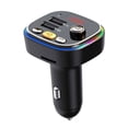 thumbnail image 2 of Sentmoon Émetteur FM Bluetooth Adaptateur pour Voiture QC3.0 Chargeur USB Rapide Kit Mains Libres Sans Fil avec Récepteur Audio pour Téléphone Musique Appels Usage Routier, 2 of 2