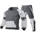 thumbnail image 1 of Mens Sweatsuits 2 Piece Hoodie Tracksuit Sets CasualColor Block Jogging Suits for Men, 1 of 4