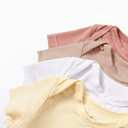 thumbnail image 4 of PatPat Baby Boy/Girl 4-Piece Modal Solid Color Rompers Set, 4 of 5