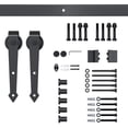 thumbnail image 3 of HOMCOM 6.6FT Sliding Barn Door Hardware Kit Barn Door Track Kit Brown, 3 of 7