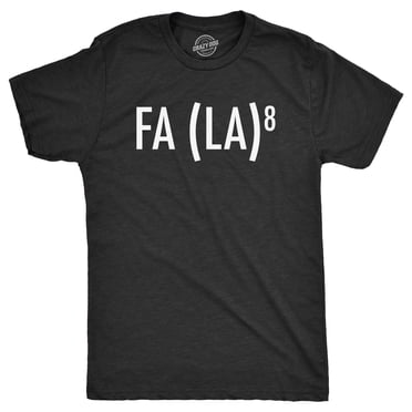 T-shirt pour Hommes FA (LA)8 Drôle Nerd Maths Noël Carole Graphique Nouveauté Fête Tee (Heather Black - FA la) - TG