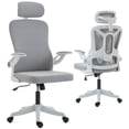 thumbnail image 1 of HOMCOM Ergonomic Office Chair, Desk Chair with Adjustable Headrest, Grey, 1 of 10