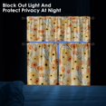thumbnail image 3 of Watercolor Floral Kitchen Curtains Yellow Window Curtains Valance and Tier Set 36 Inch, Farmhouse Flowers Rod Pocket Short Tier Curtain, Rustic Small Cafe Curtains for Kitchen Decor, 3 of 5