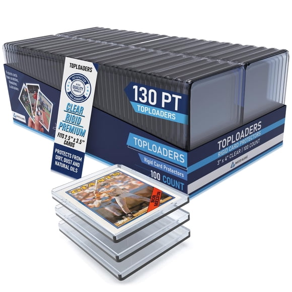 Premium Seamless 20PT - 360PT Top Loaders for Cards | Top Loader Card Holder, Baseball Card Sleeves Hard Plastic, Hard Trading Cards Sleeves, TCG Sports Sleeve Hards, Toploader