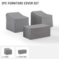 thumbnail image 3 of Crosley Ensemble de Housse de Meubles MO75005-GY 3 Pcs avec 2 Chaises et Table Basse - Gris, 3 of 8