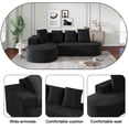 thumbnail image 3 of Fully Compressed Frameless Sofa, Modular Combination Sofa (L-shaped Recliner), Modern Cloud-style Combination Sofa (deep Seat), Corduroy Fabric Compressed Sofa (no Assembly Required), 3 of 13