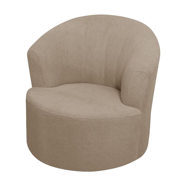 Housse Extensible pour Fauteuil Tonneau Pivotant, Housse Élastique pour Fauteuil Inclinable Moderne, Housse de Canapé de Club, Lavable à la Machine, Kaki (1 Pcs)