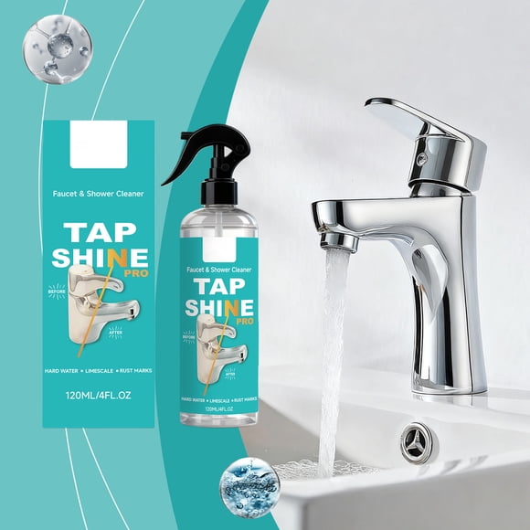 Dianli Vaporisateur Nettoyant pour Robinet et Douche pour la Maison 120 ml Dissolvant de Calcaire Dissolvant de Résidus de Savon pour Pomme de Douche du Robinet Nettoyage en Profondeur Nettoyant pour Salle de Bain et Cuisine