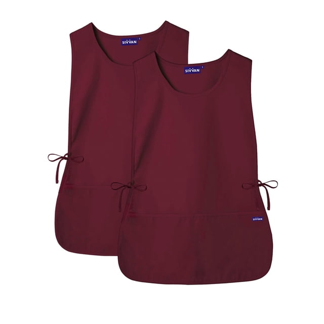 "Sivvan Unisex Cobbler Apron (2 Pack) - Adjustable Waist Ties, 2 Deep front Pockets"