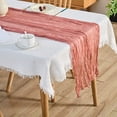 thumbnail image 4 of TIELUTT Bohemian Crease Cloth Table Flag European Dough Fall Table Runners 48 Inches Long Wedding Drapes for Arch 30 Ft Neutral Party Decorations Champagne Tablecloth for Wedding Succulent Party Decor, 4 of 7