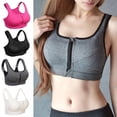 thumbnail image 4 of CNKOO Women Zip Front Sports Bras High Impact Support Bra Wirefree Zipper Adjustable Post Surgery Bra, 4 of 5