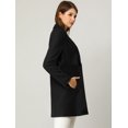 thumbnail image 4 of INSPIRE CHIC Manteau Long Classique pour Femme à Revers Cranté, Manches Longues, m Brun Foncé, 4 of 7