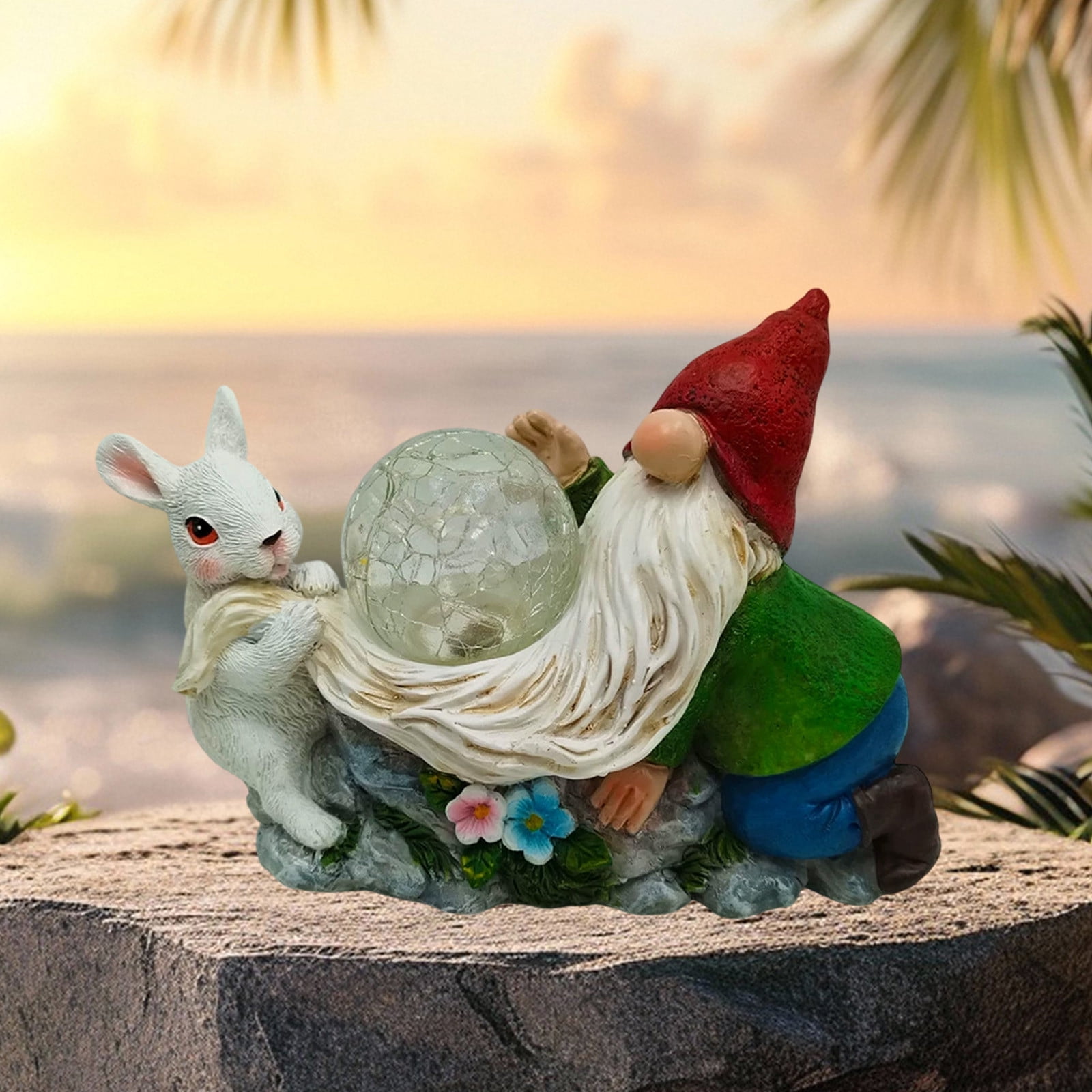 Solar Lights Outdoor Waterproof Solar Garden Lights,Solar Street Light Dusk to Dawn Solar Garden Welcome Light Solar Bunny Puppy Patio Garden Decoration