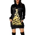 thumbnail image 1 of Kcodviy Femmes Vintage Joyeux Noël Chandail à Capuchon pour Femmes avec Fermeture Éclair Robe Imprimée Manches Longues Chandails pour Femmes Chandails à Capuchon Manches Longues Midi Grande Taille Chandail à Capuchon Robes à Fermeture Éclair avec Poches, 1 of 6