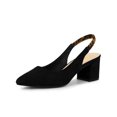 thumbnail image 1 of BLISSFUL STEP Escarpins à Talon Bloc pour Femmes Slingback Talons Noirs 8,5, 1 of 7