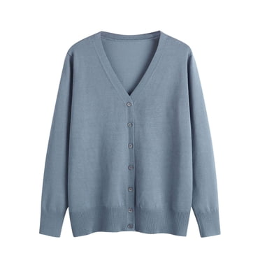 Jienlioq Sweater Vest Women Women's New Spring and New Women's Sweater Cardigan V-Neck Long Sleeve Plus Oversize Women's Cardigan Knitted Outer