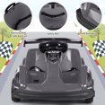 thumbnail image 3 of Gymax 6V Battery Powered Go Kart Kids Ride On 4 Wheel Racer RC w/ Bumper & Music Black, 3 of 8