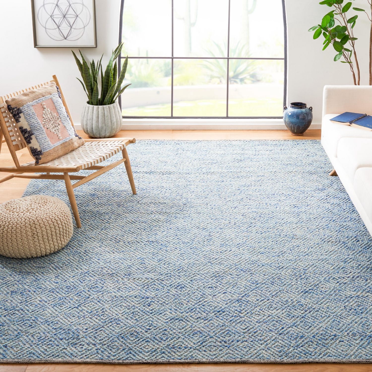 Safavieh Natura Eanna Tapis Géométrique, ivoire / gris clair, 6' X 9'