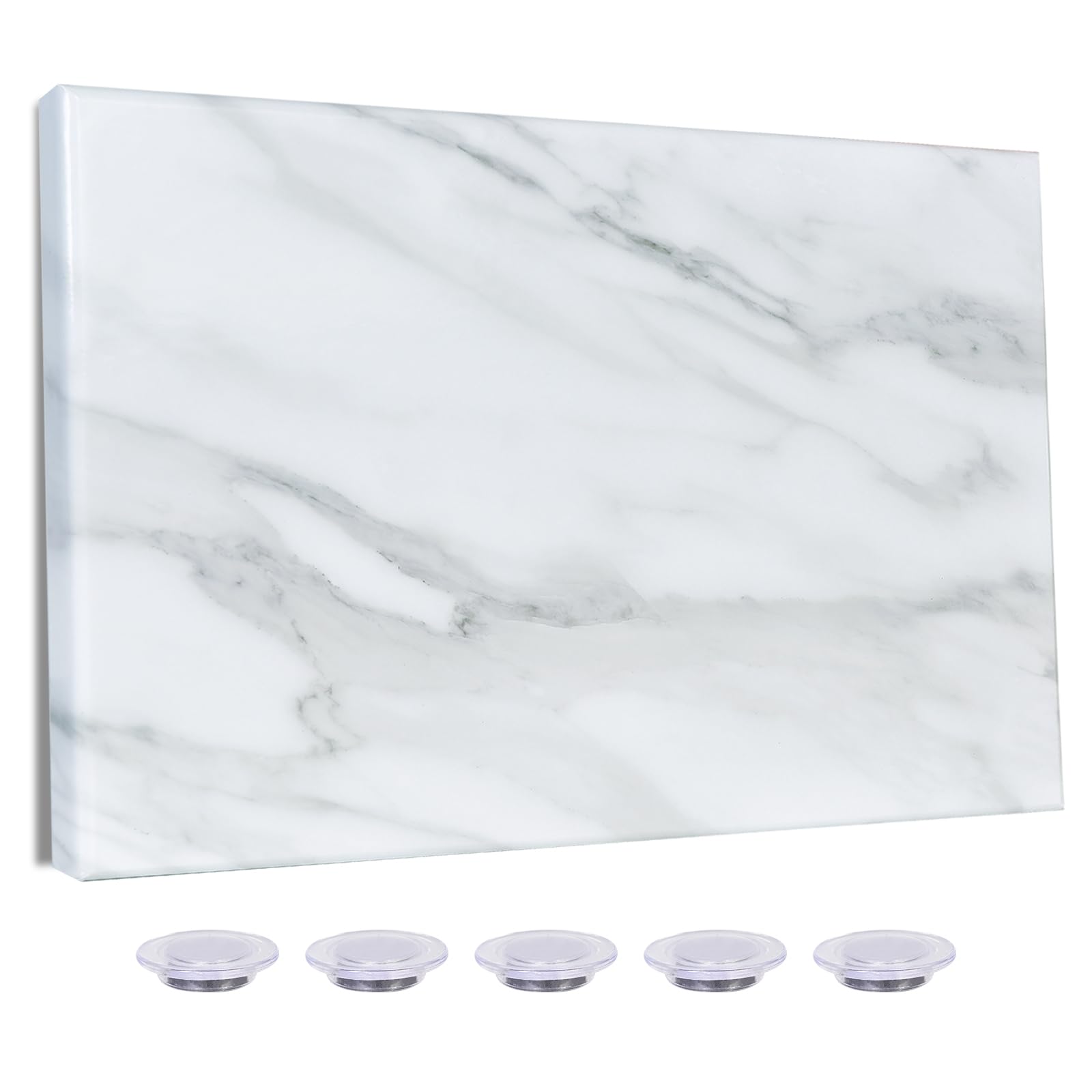 Aitakatta Marble Print Magnetic Dry Erase Board, 29.5x19.7 inches Decorative White Board for Wall with Design, Frameless Dry Erase Board for Wall, Ma