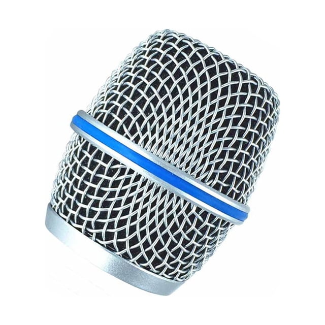 Maytalsory Grille de Microphone de Remplacement en Métal Universelle Détachable Filaire Sans Fil avec Éponge Intégrée Tête de Micro de Concert Accessoires Type 4 1ensemble