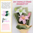 thumbnail image 3 of Pipe Cleaner Lily Set, Lasting DIY Chenille Stems Bouquet Kit Hand Crafted  For Wedding Gift, 3 of 8