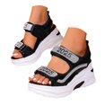 thumbnail image 1 of IUJSOY Womens Sandals Open Toe Platform Sneakers Lightweight Cushion Hook and Loop Athletic Shoes, 1 of 9