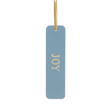 HOLIDAY TIME JOY Christmas hanging tag ornament, 5.15 IN, 100% MDF