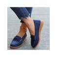 thumbnail image 4 of Innerwin Ladies Loafers Slip On Flats Closed Toe Lightweight Moccasins Driving Work Blue 6, 4 of 6