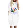 thumbnail image 1 of LSLJS The Fashion Women's Winter Plus Size Loose Pocket Christmas Printed Dress, 1 of 6