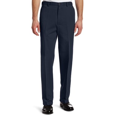Haggar Pantalon pour Hommes Work to Weekend à Taille Extensible Dissimulée, devant Uni