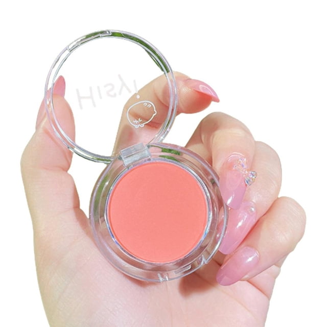 Fard à Joues Mat Longue Tenue Fard à Joues Rouge Poudre Compacte Maquillage Cosmétique