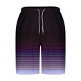 thumbnail image 4 of Plebaso Mens Gradient Beach Shorts Big and Tall Drawstring Elastic Waist Casual Shorts Lightweight for Men, 4 of 5