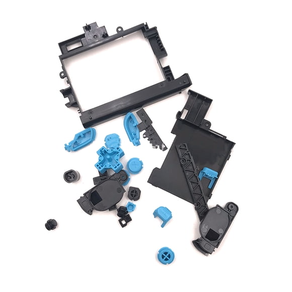 1 Set Plastic Full Buttons for Nintendo NEW 2DS XL LL, Replacemnet ABXY L R ZL ZR D Pad Cross Button, Black